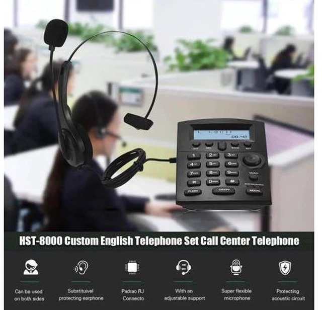 Main image of HST-8000 Telefon Headset Telephone Telefone Call Center Telephone Set With Prote