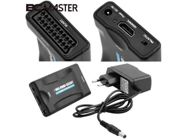 Alt view image 3 of 5 - 1080P EU/UK Plug HDMI To SCART Video Stereo Audio Converter Adapter For Sky Box
