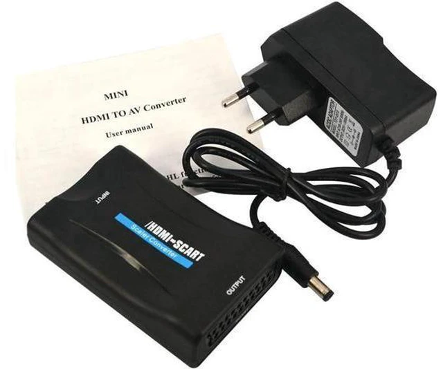 Alt view image 3 of 5 - 1080P SCART To HDMI Video Audio Upscale Converter Adapter for HD TV DVD for Sky