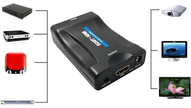 Alt view image 3 of 6 - 1080P SCART To HDMI Video Audio Upscale Converter Adapter for HD TV DVD for Sky