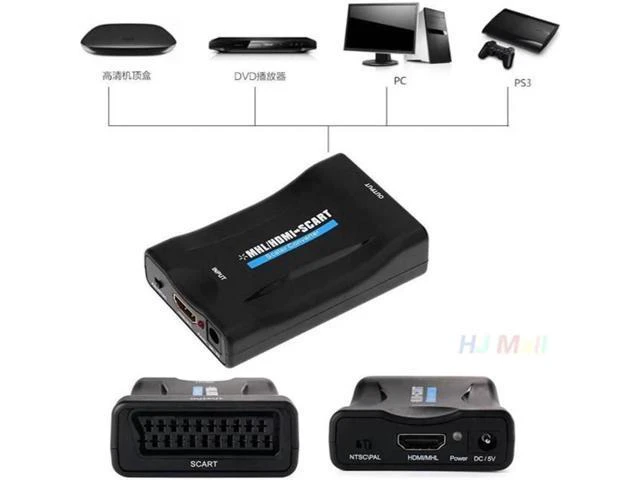 Alt view image 3 of 6 - 1080P HDMI To SCART Composite Video Stereo Audio Converter Adapter For HD TV DVD