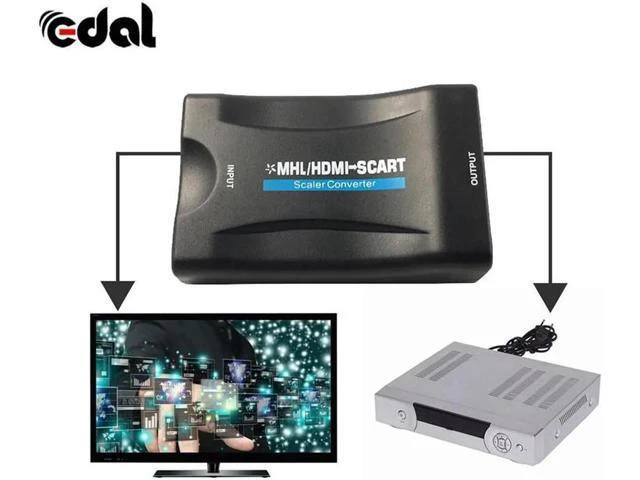 Alt view image 2 of 6 - 1080P HDMI To SCART Video Stereo Audio Converter Adapter For Sky Box HD TV DVD S