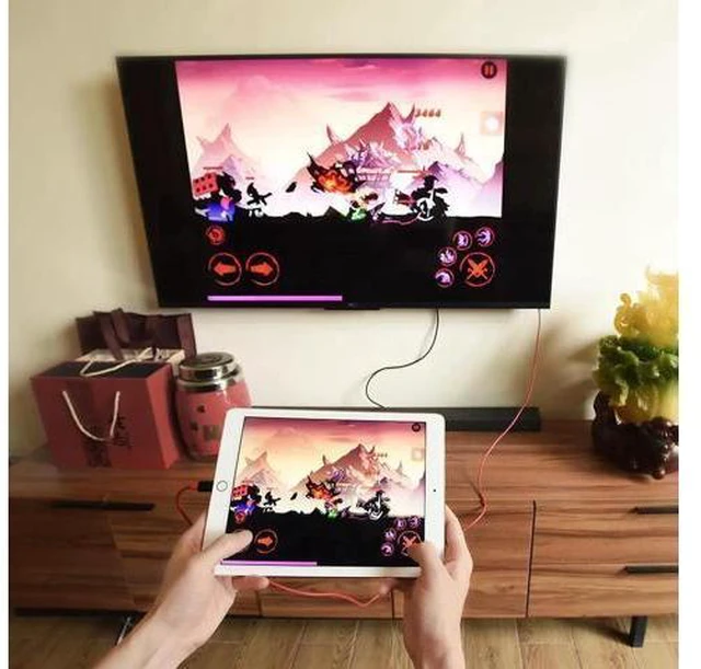 Alt view image 4 of 6 - For Lightning to HDMI Digital Cable 1080P HDTV TV Adapter Smart Converter HDMI C