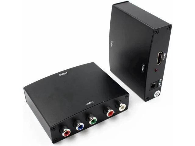 Alt view image 2 of 5 - 5 RCA Ypbpr component to HDMI HDTV video audio converter adapter with power supp
