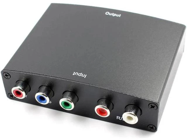 Alt view image 3 of 5 - 5 RCA Ypbpr component to HDMI HDTV video audio converter adapter with power supp