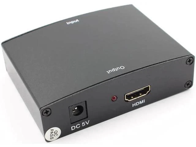 Alt view image 4 of 5 - 5 RCA Ypbpr component to HDMI HDTV video audio converter adapter with power supp