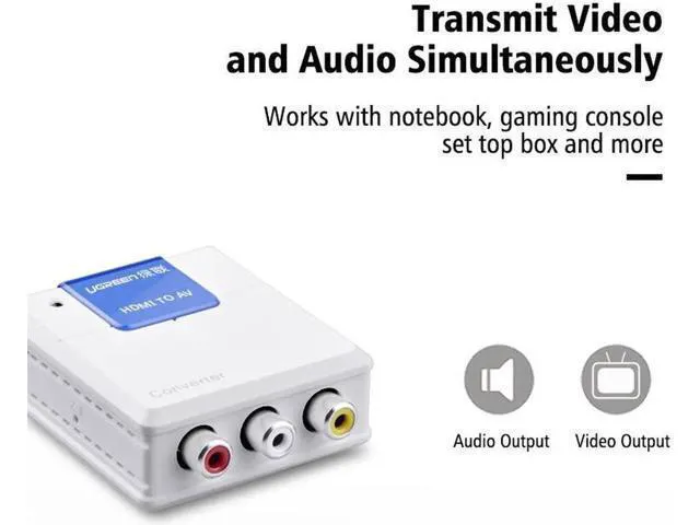 Alt view image 4 of 6 - 1080P HDMI to RCA Audio Video AV CVBS Adapter Support HD For HD HDMI 3RCa AV Con