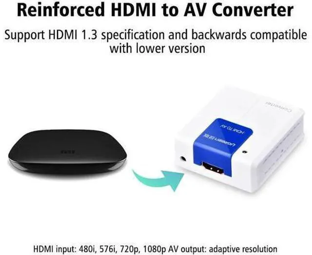 Alt view image 5 of 6 - 1080P HDMI to RCA Audio Video AV CVBS Adapter Support HD For HD HDMI 3RCa AV Con