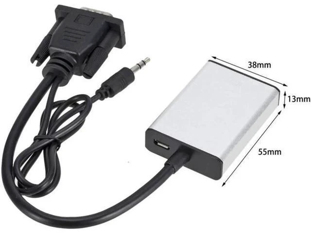 Alt view image 3 of 6 - Male To HDMI Female Output HD With Video Cable Converter Audio TV AV HDTV Conver