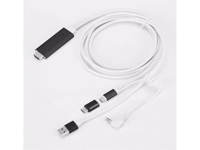 Alt view image 2 of 6 - 2 In 1 Type C and Micro USB To HDTV TV HDMI Adapter Charger Digital AV Cable wit