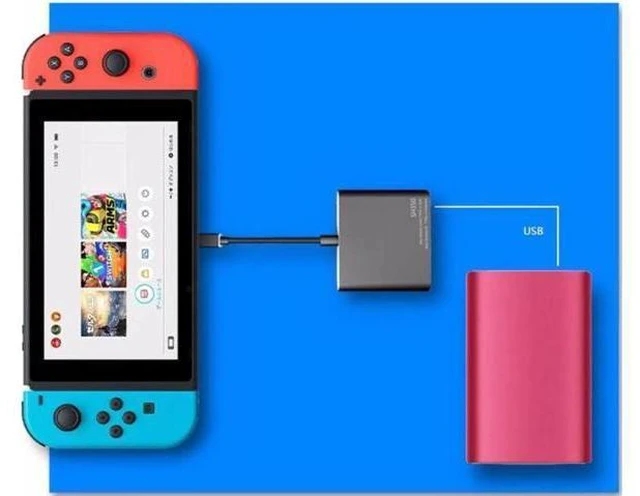 Alt view image 2 of 6 - HDMI Type-C TV Adapter Converter Base For Nintendo SH350 Switch CH Type C to HDM