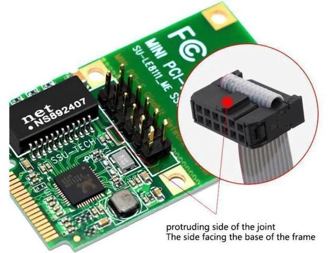 Alt view image 4 of 5 - Computer Mini PCI-E Bus Interface RJ45 Network Interface Gigabit Wired Network C