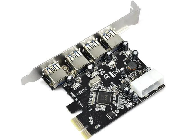 Alt view image 4 of 5 - 4 Ports USB 3.0 Pci-e Expansion Card PCIe PCI Express USB 3.0 HUB 4-Port Adapter