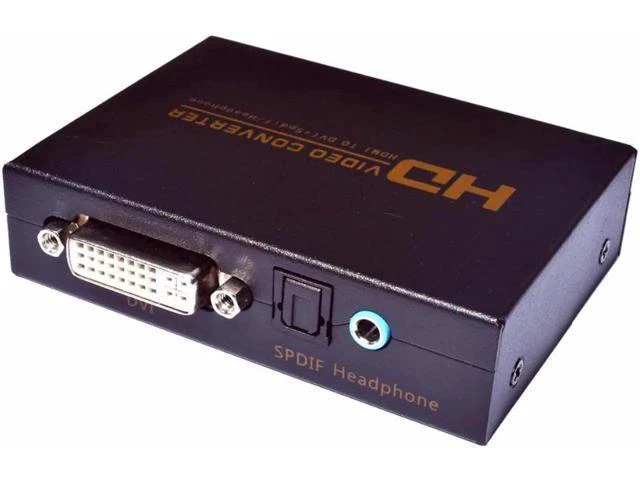 Alt view image 6 of 6 - HD Video Converter HDMI to DVI + SPDIF Headphone DC 5V 5.1CH 2.1CH for TV Projec