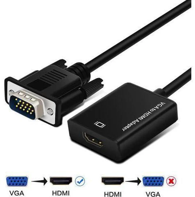 Main image of TV AV HDTV PC Video Cable VGA2HDMI Converter Adapter Portable Plug and play VGA