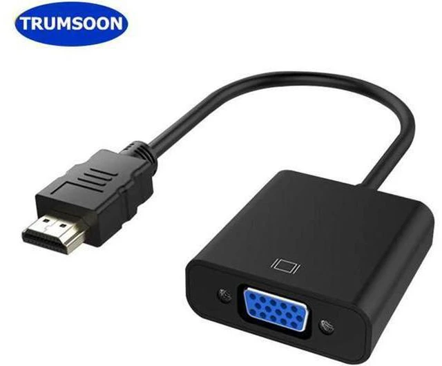 Main image of 5pcs/lot Gold Plated High-Speed Active HDMI to VGA Converter Adapter Male to Fem