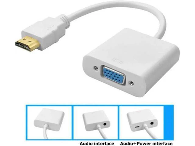 Alt view image 2 of 6 - 5pcs/lot Gold Plated High-Speed Active HDMI to VGA Converter Adapter Male to Fem