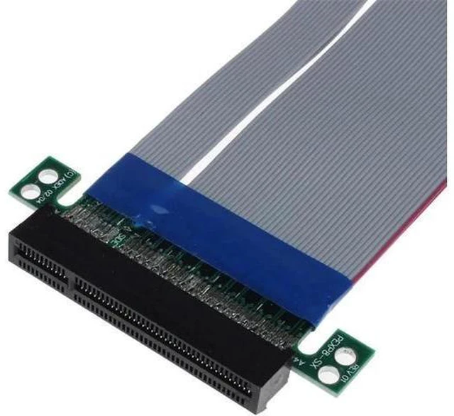 Alt view image 3 of 4 - Adapter Cable PCI-E Express 8X Riser Card Extender Extension Flexible Cord Ribbo
