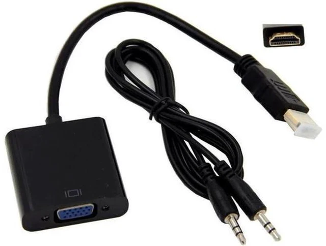 Alt view image 3 of 6 - 5pcs/lot Gold Plated High-Speed Active HDMI to VGA Converter Adapter Male to Fem