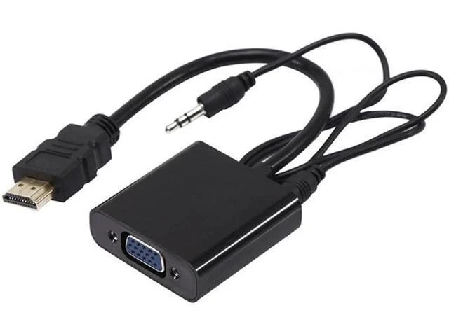 Alt view image 6 of 6 - 5pcs/lot Gold Plated High-Speed Active HDMI to VGA Converter Adapter Male to Fem