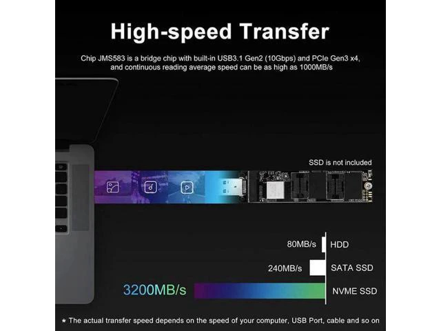 Alt view image 3 of 5 - M.2 NVME A 3.0 Solid State Drive Hot swap Internal Converter Card for 2242/2260