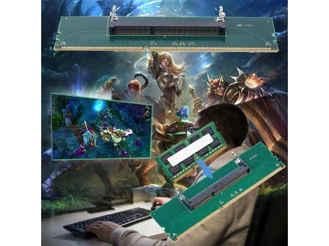 Alt view image 4 of 6 - Notebook Memory to Desktop Memory Connector Adapter Card 200 Pin SO-DIMM to Desk
