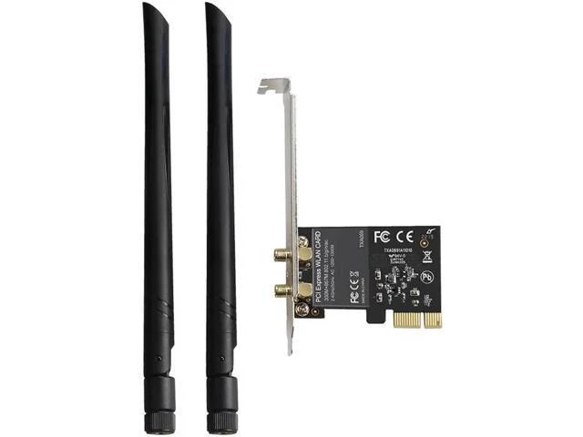 Alt view image 5 of 5 - Wireless Adapter Card 1300Mbps Dual Band 5.GHz/2.4GHz PCI Express Wi-Fi Network