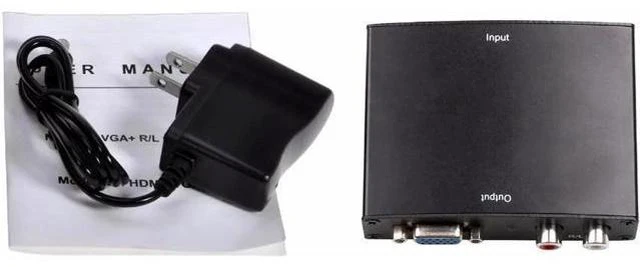 Alt view image 3 of 6 - Toy Quality HDMI to VGA Converter with Audio 1080P Connector EU/US/UK Plug Adapt