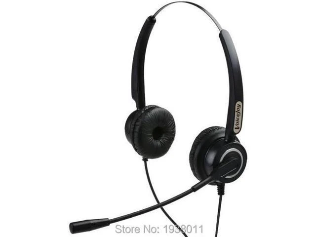 Alt view image 3 of 3 - Call center headphones Porfessional binaural headset with RJ9/RJ11 plug office p