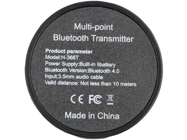 Alt view image 6 of 6 - Wireless Multi-point Bluetooth Transmitter 3.5mm Audio Music Stereo Dongle Adapt