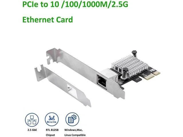 Alt view image 6 of 6 - NEW 100/1000M/2.5G RJ45 Network adapter RJ45 RTL8125B Chipset PCIe PC