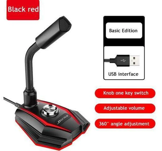 Main image of USB Microphone HD Sound Card With Speaker Headset Jack Free Drive Noise Reductio