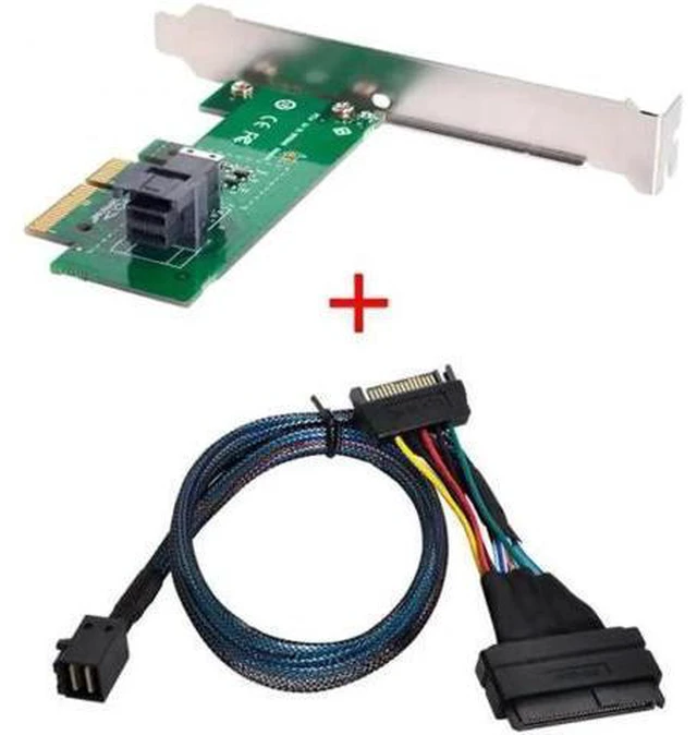 Alt view image 7 of 7 - PCI-E 3.0 4.0 to SFF-8643 Card Adapter and U.2 U2 SFF-8639 NVME PCIe