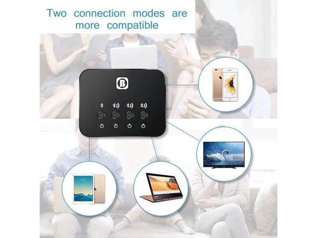 Alt view image 2 of 6 - FFYY-2in1 Bluetooth Wireless Audio Transmitter Receiver 3.5mm Music Adapter TV H