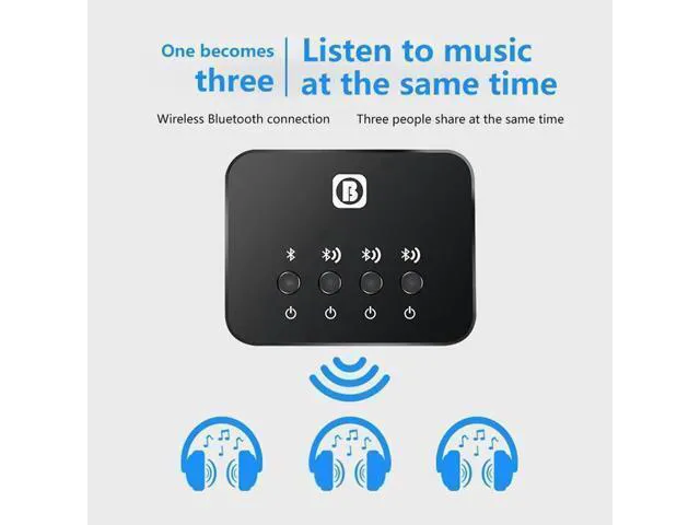Alt view image 4 of 6 - FFYY-2in1 Bluetooth Wireless Audio Transmitter Receiver 3.5mm Music Adapter TV H