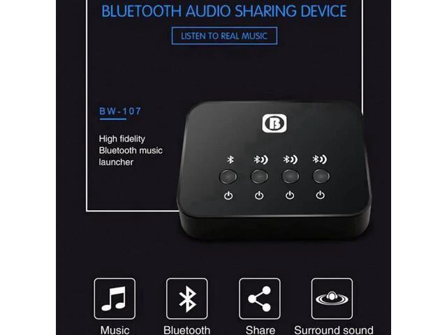 Alt view image 5 of 6 - FFYY-2in1 Bluetooth Wireless Audio Transmitter Receiver 3.5mm Music Adapter TV H