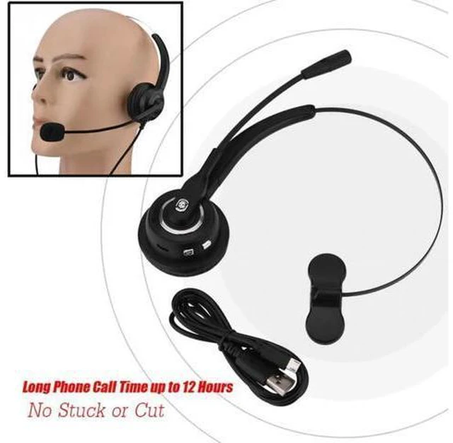 Alt view image 2 of 6 - Fashionable Call Center Bluetooth Headset 12 Hours Call Noise Cancelling Bluetoo