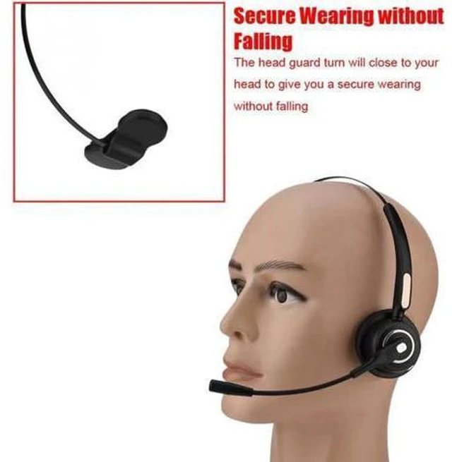 Alt view image 5 of 6 - Fashionable Call Center Bluetooth Headset 12 Hours Call Noise Cancelling Bluetoo