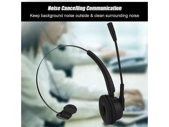 Alt view image 6 of 6 - Fashionable Call Center Bluetooth Headset 12 Hours Call Noise Cancelling Bluetoo