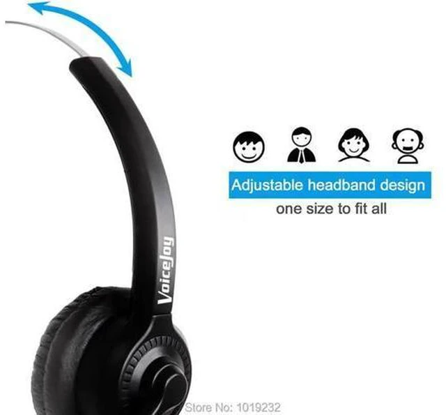 Alt view image 4 of 6 - Volume and Mute switch call center headset,earphone headphone,for training cente