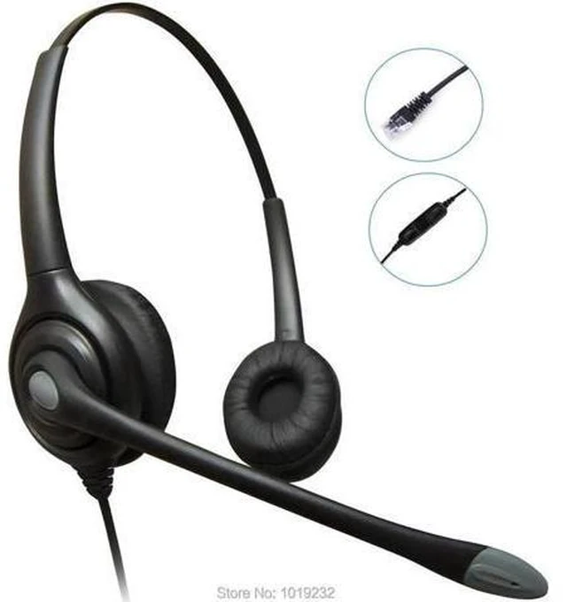 Main image of RJ9 plug headphone Anti-NoiseTelephone headset call center headset QD cord Volum