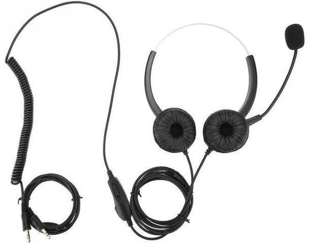 Main image of Noise Cancelling Dual 3.5mm Call Center Headset Dual Speaker Design Call Center