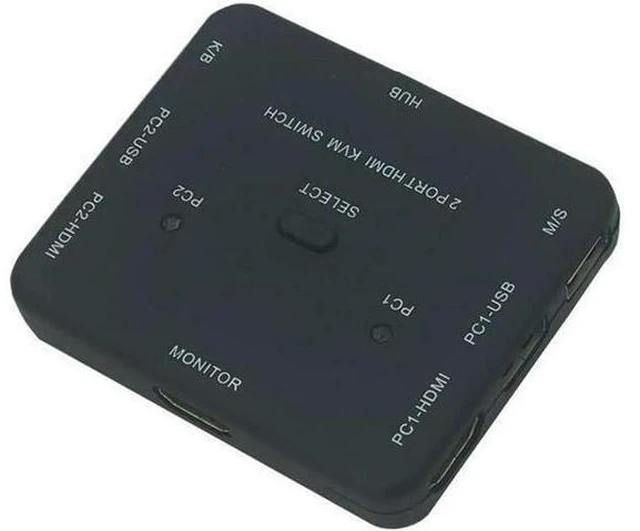 Alt view image 4 of 6 - USB HDMI KVM Switcher 2-port 4K HDMI USB Mouse&keyboard monitor selector sharing