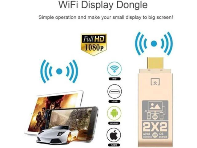 Alt view image 2 of 6 - Wireless HDMI Adapter Dual System Dual Mode Phone to HDTV Display Wifi Micro HDM