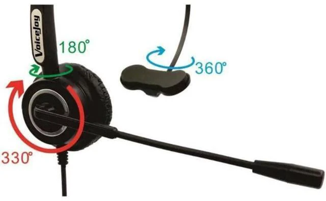 Alt view image 4 of 5 - 2PCS RJ9 Headset Call Center headphone Avaya 24XX 46XX Nortel phone headset call