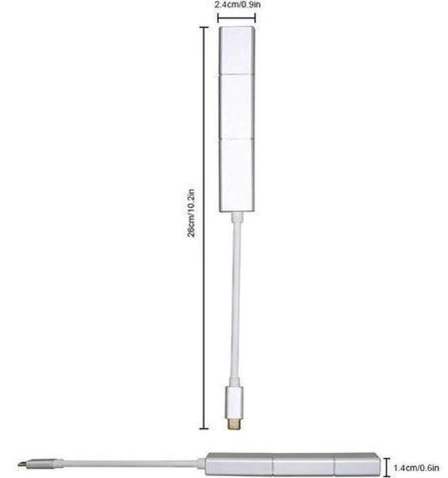 Alt view image 5 of 5 - All in 1 Usb C 3.1 Type C To Mini Displayport Dp Adapter Support 4k Male To Fema