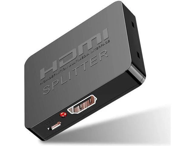 Alt view image 3 of 6 - 4K HDMI Splitter Full HD 1080p Video HDMI Switch Switcher 1X2 Split 1 in 2 Out A