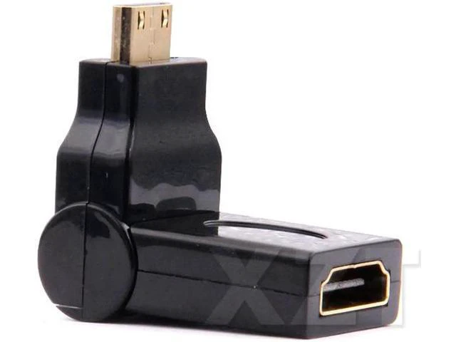 Alt view image 2 of 5 - 10pcs Black Mini HDMI Male to Female 90 Angle Adapter Converter for HDTV Project
