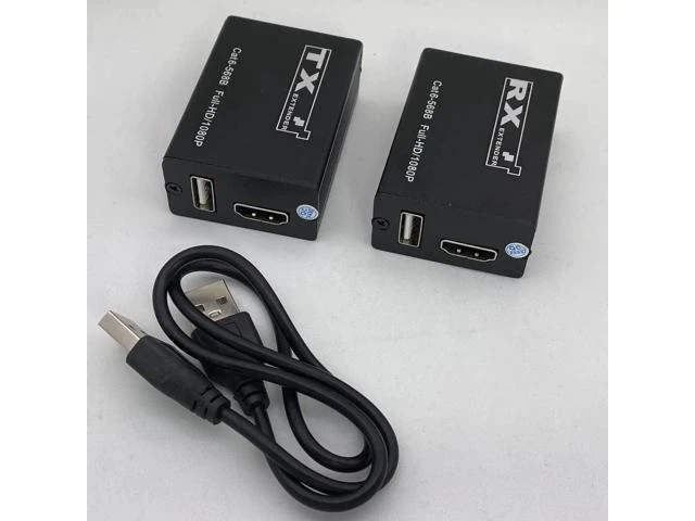 Alt view image 2 of 6 - 30M HDMI -compatible KVM Extender over sing cat6 cable HDMI-compatible to Rj45 E