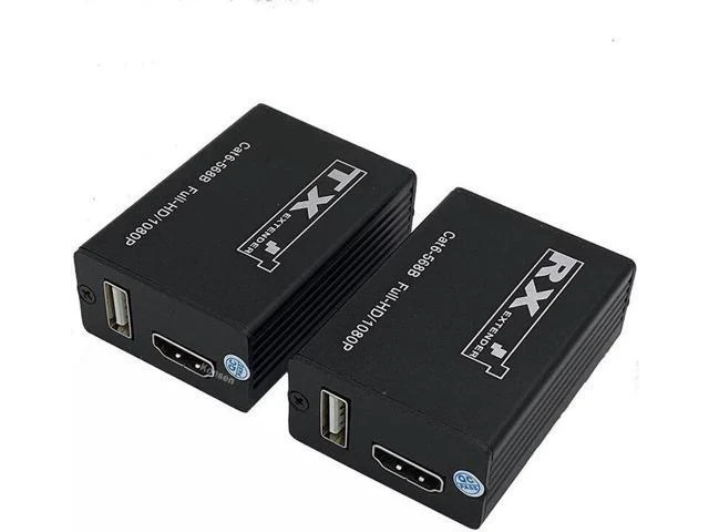 Alt view image 3 of 6 - 30M HDMI -compatible KVM Extender over sing cat6 cable HDMI-compatible to Rj45 E